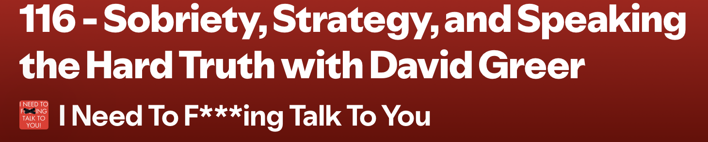 You are currently viewing Sobriety, Strategy, and Speaking the Hard Truth